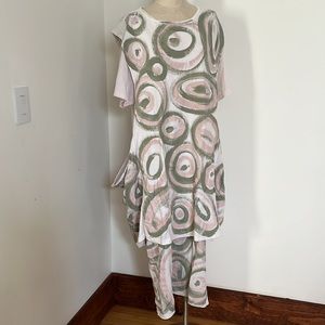 Blue fish dress combo